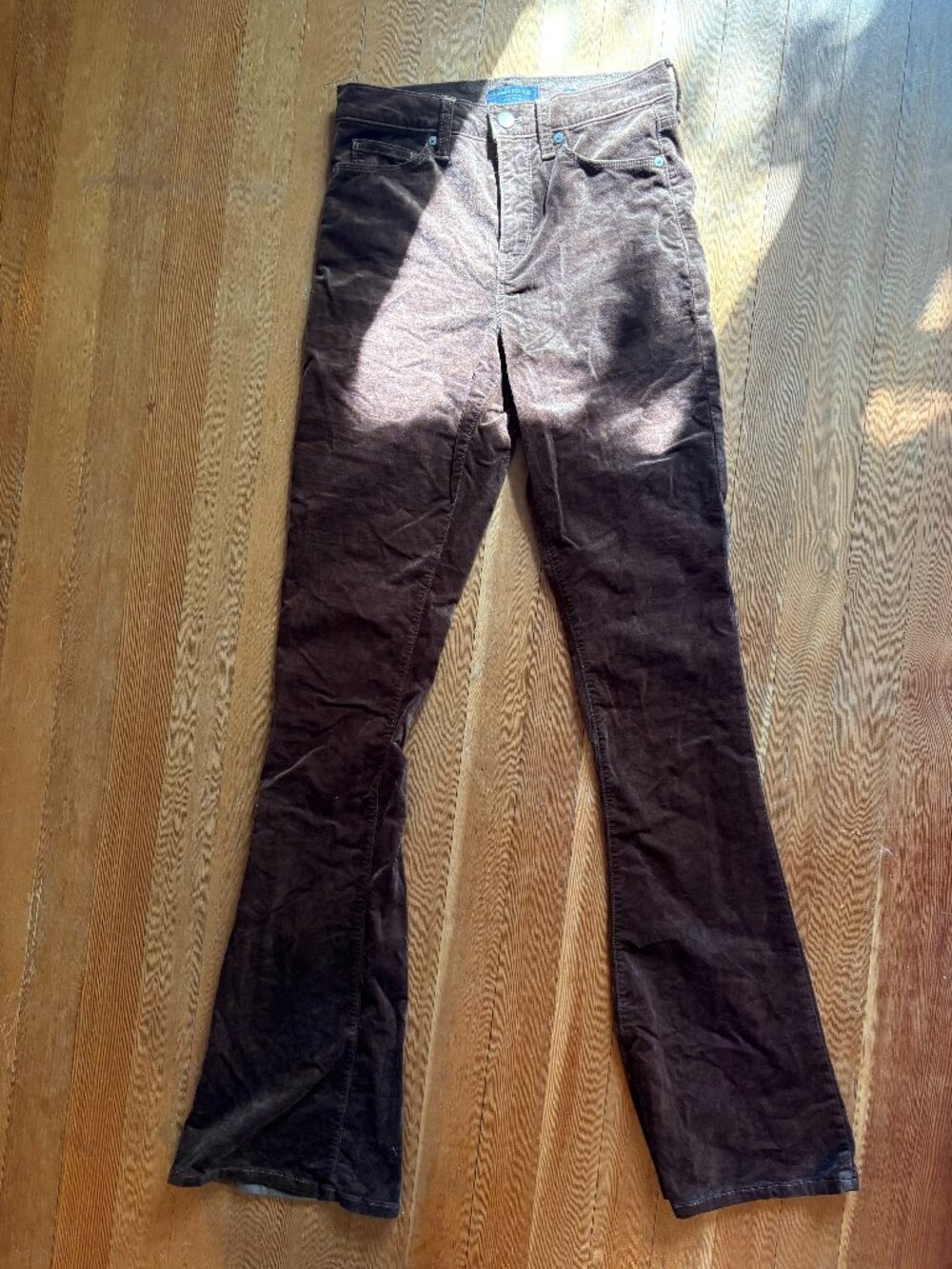 Banana Republic long inseam velvet brown flares
